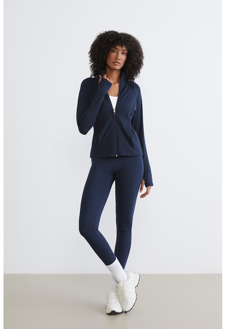 Bluza de trening cu fente pentru degete - Albastru ultramarin
