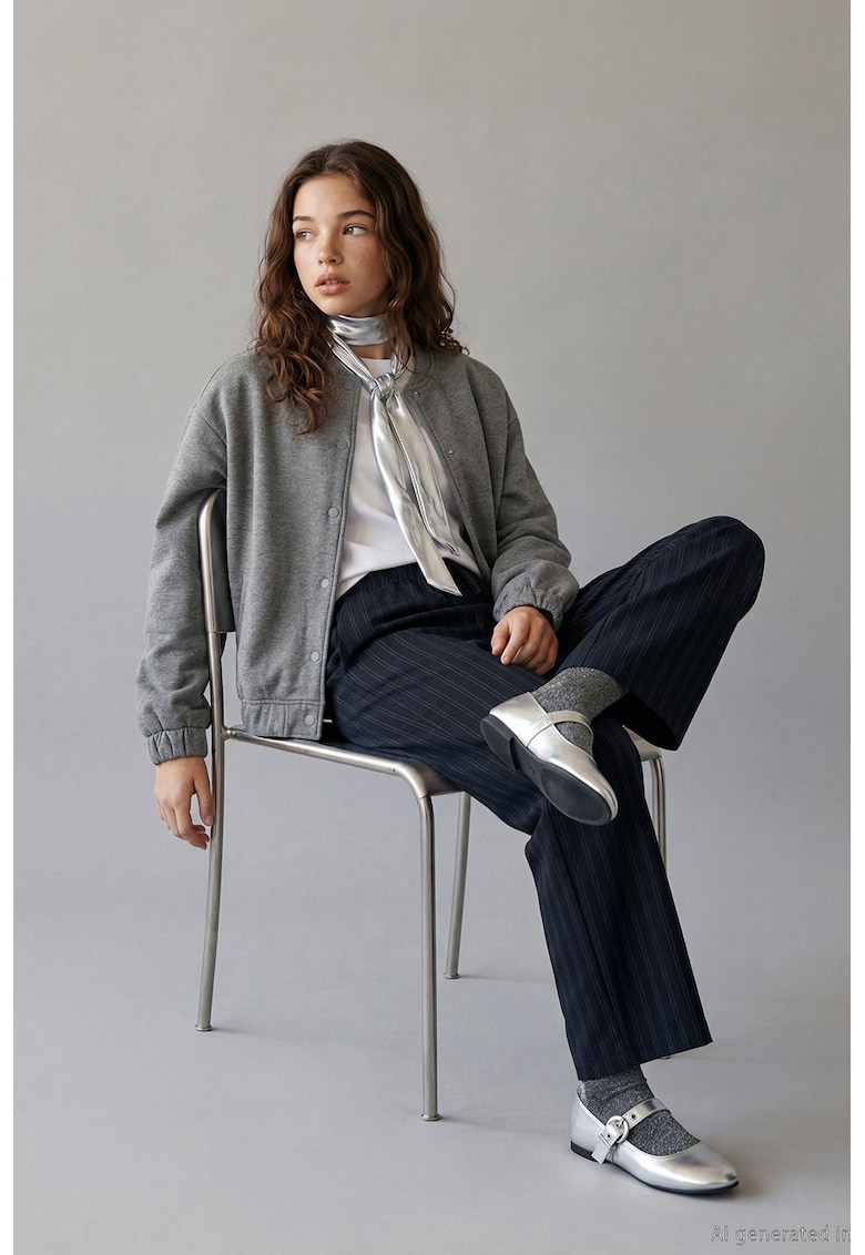 Pantaloni de trening cu croiala ampla si talie ajustabila - Albastru ultramarin