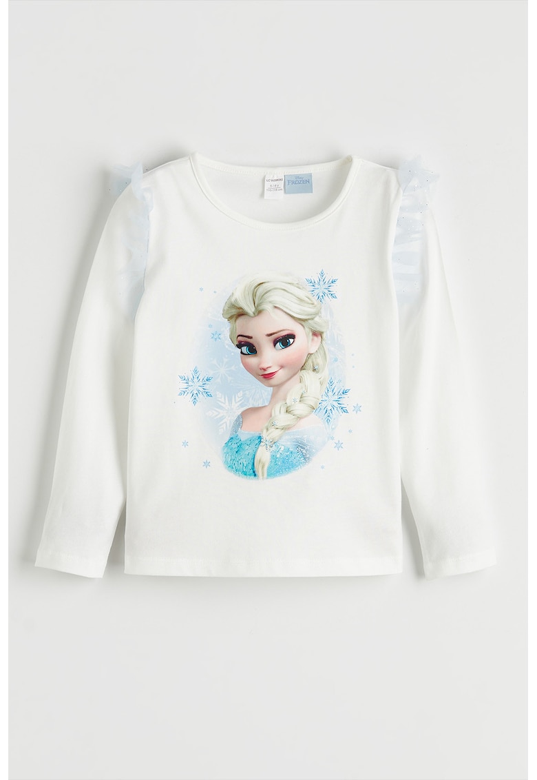 Bluza de trening cu imprimeu cu Elsa - Albastru aquamarin/Alb optic/Albastru glaciar