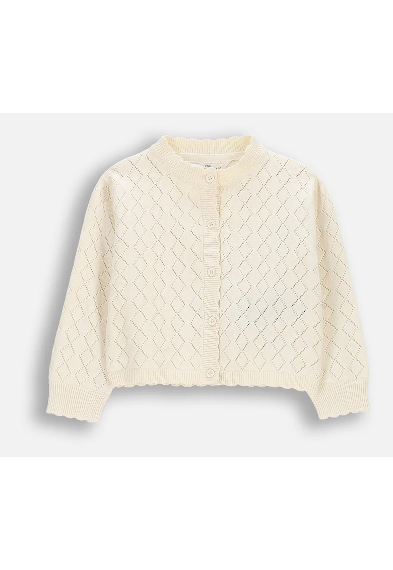 Cardigan ajurat - ecru - Ecru