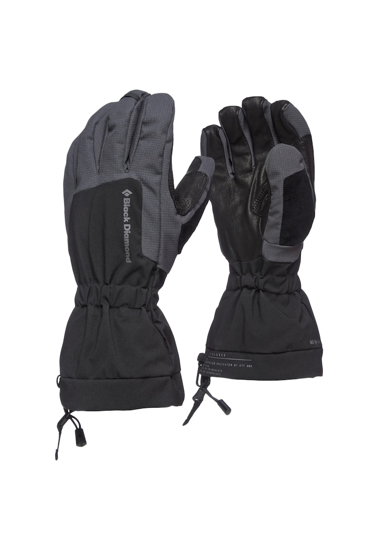 Manusi Glissade - impermeabile - fleece - Negru/Gri - XS