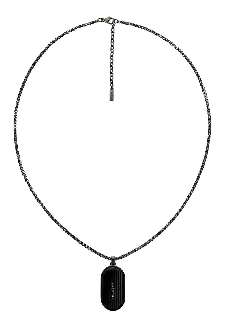 Colier cu pandantiv din otel inoxidabil - Negru