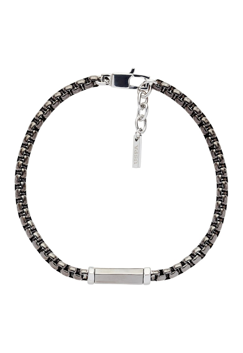 Bratara ajustabila din otel inoxidabil - Negru/Argintiu