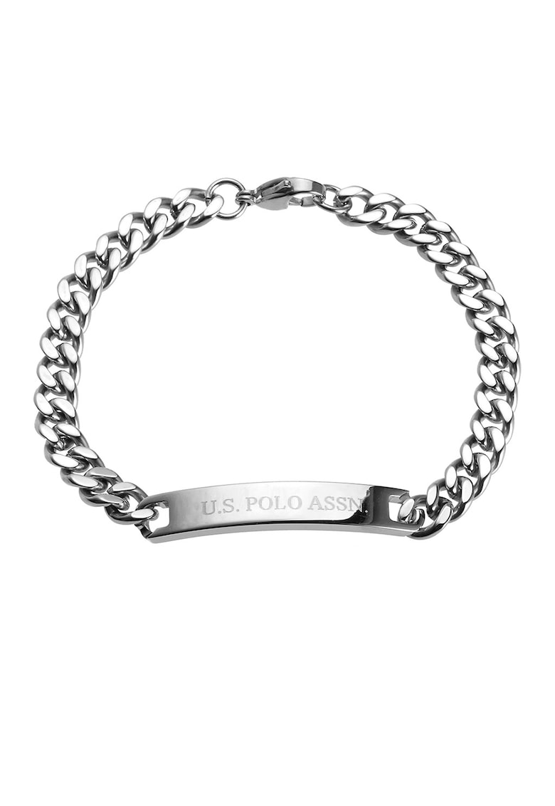 Bratara-lant cu logo gravat - Argintiu