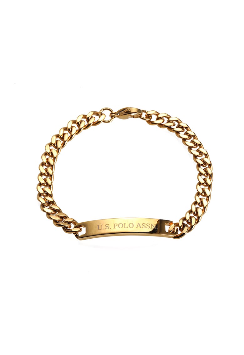 Bratara-lant cu logo gravat - Auriu