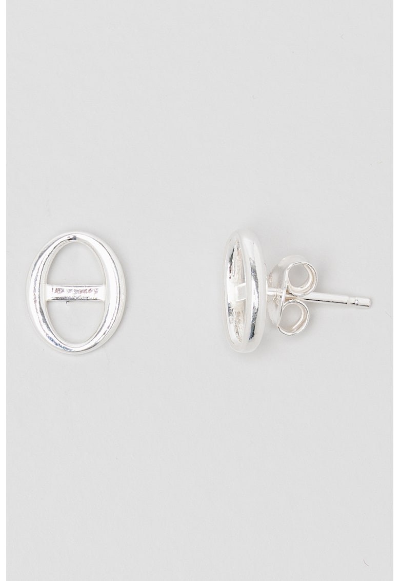 Cercei rotunzi din argint - Argintiu