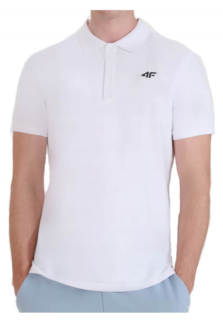 Tricou polo din bumbac cu detaliu logo