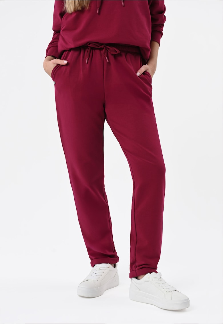 Pantaloni de trening din bumbac - dama - N-Mery - roz - Roz