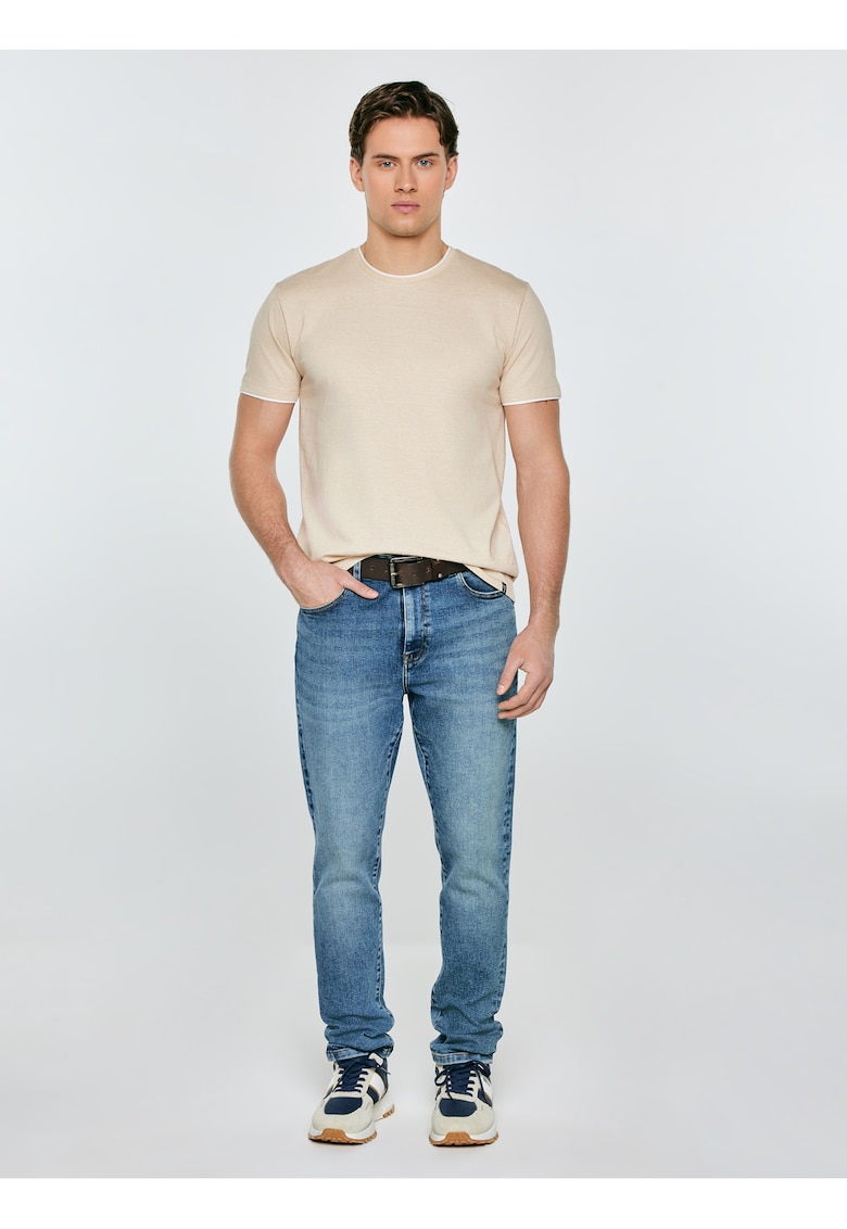 Tricou la baza gatului regular fit uni bej