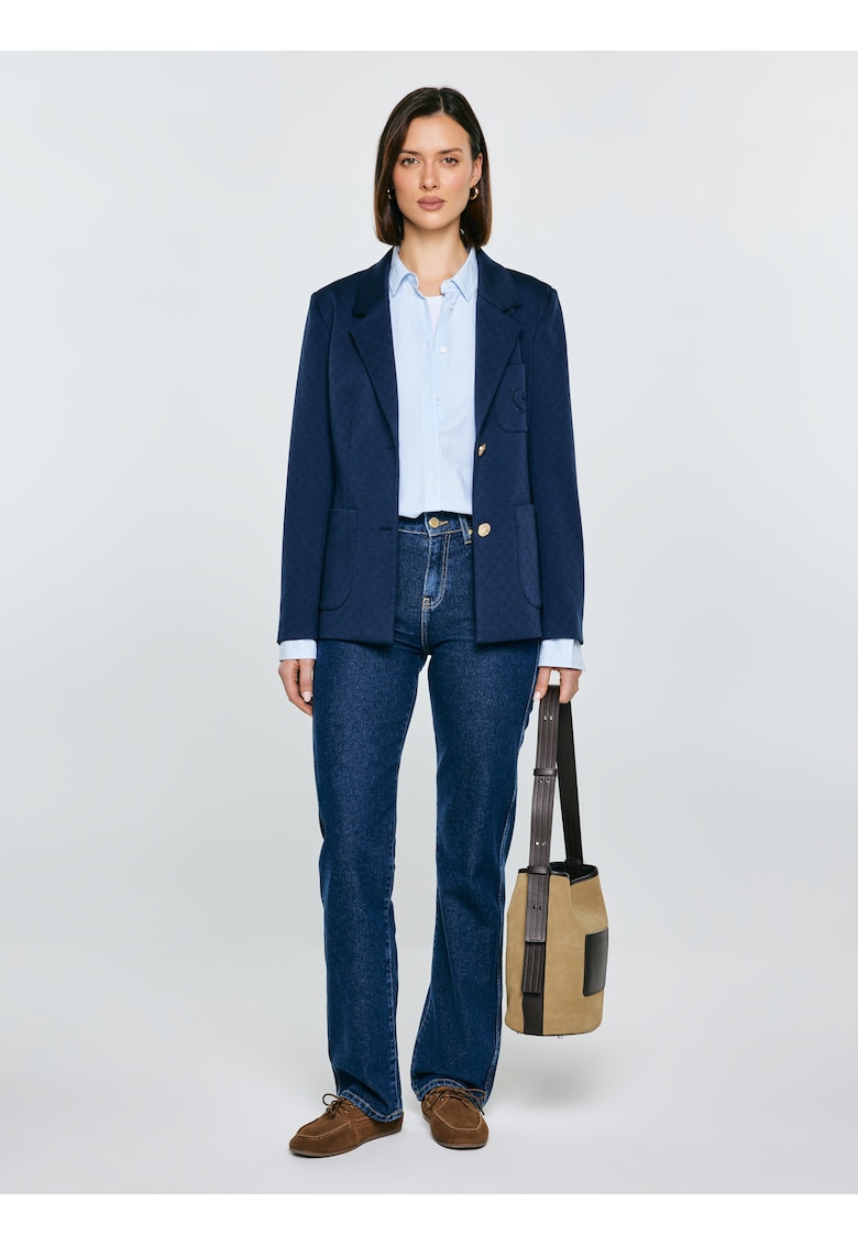 Sacou slim fit cu buzunare aplicate Norbia