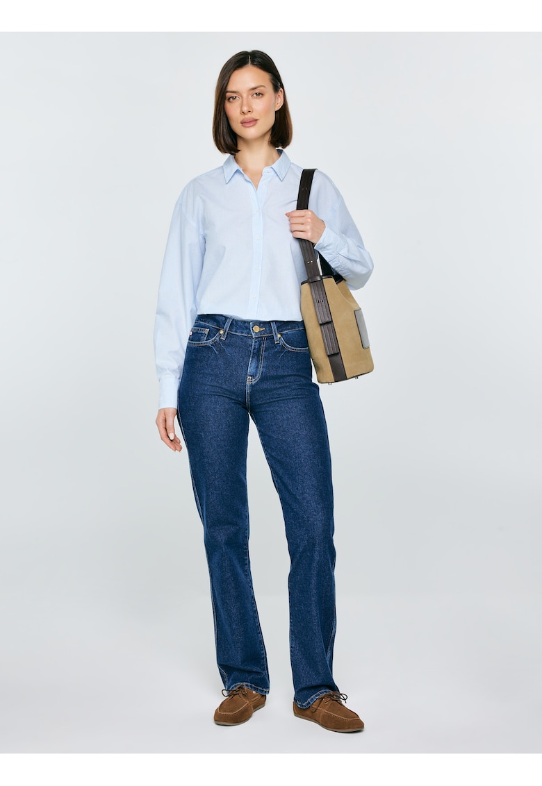 Camasa regular fit din bunbac cu model in dungi Goplo -