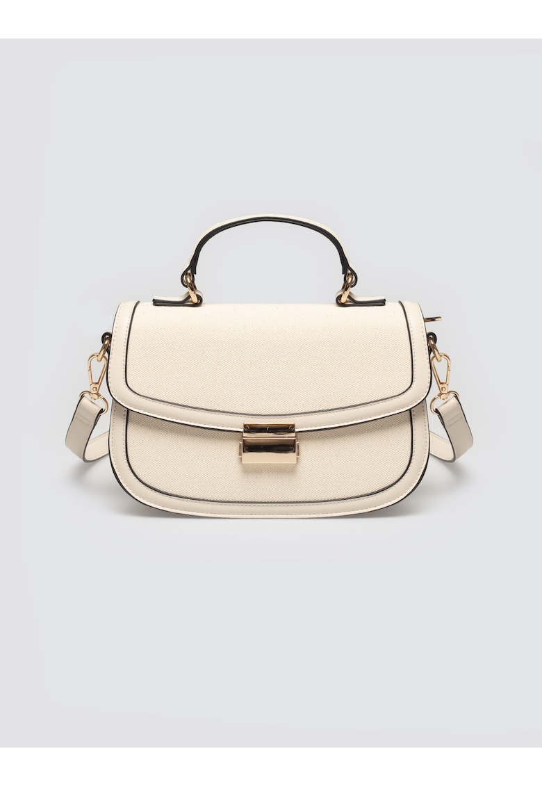Geanta crossbody din piele intoarsa Zaharidwqf - Bej