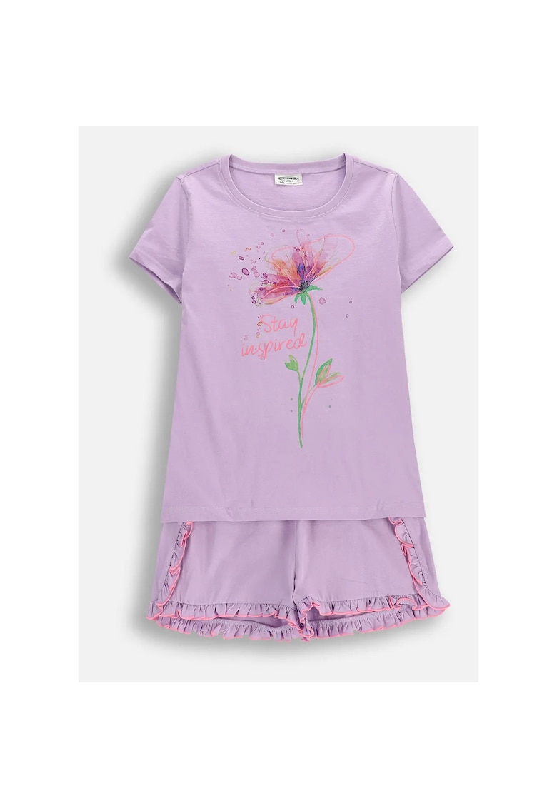 Pijama fete - mov - 2 piese - Violet