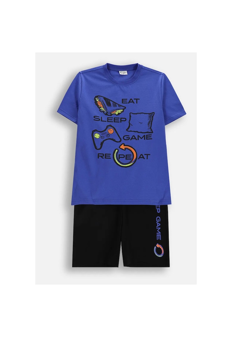 Pijama copii 2 piese - bumbac - multicolor - Multicolor