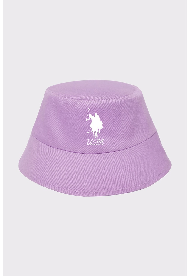 Palarie bucket cu detaliu logo - Lila