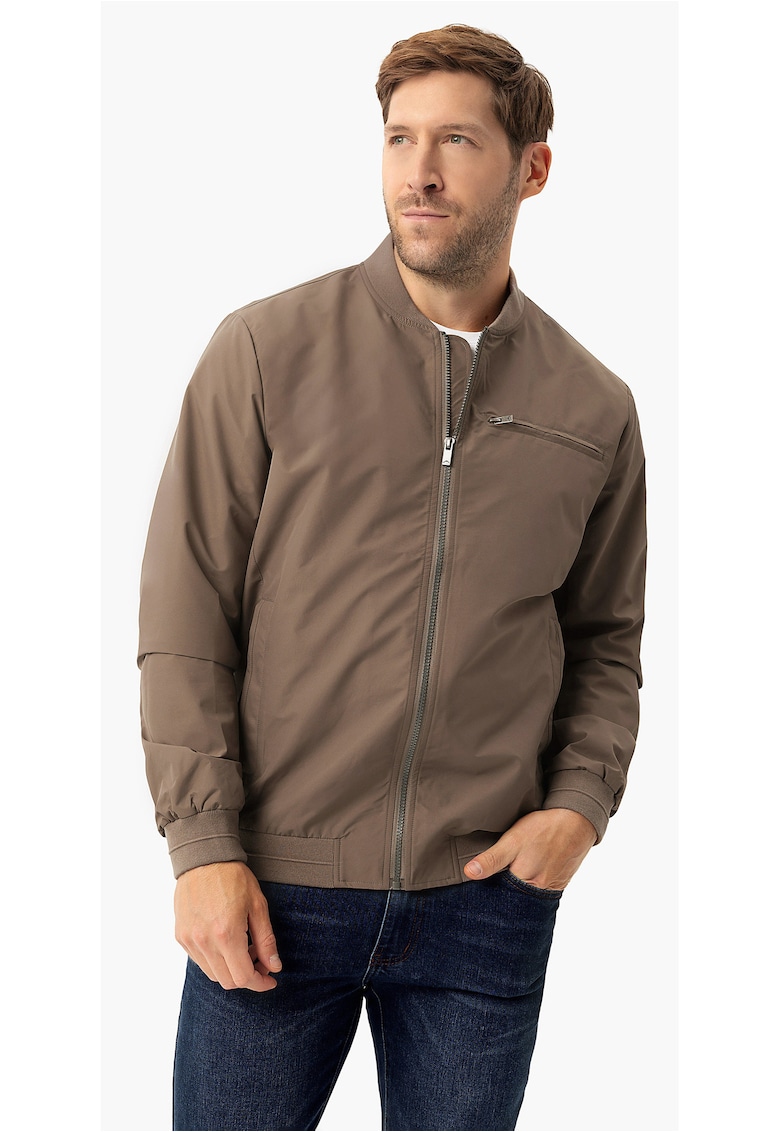 Jacheta bomber barbati cu buzunar pe piept - J-Bazil - maro - Maro