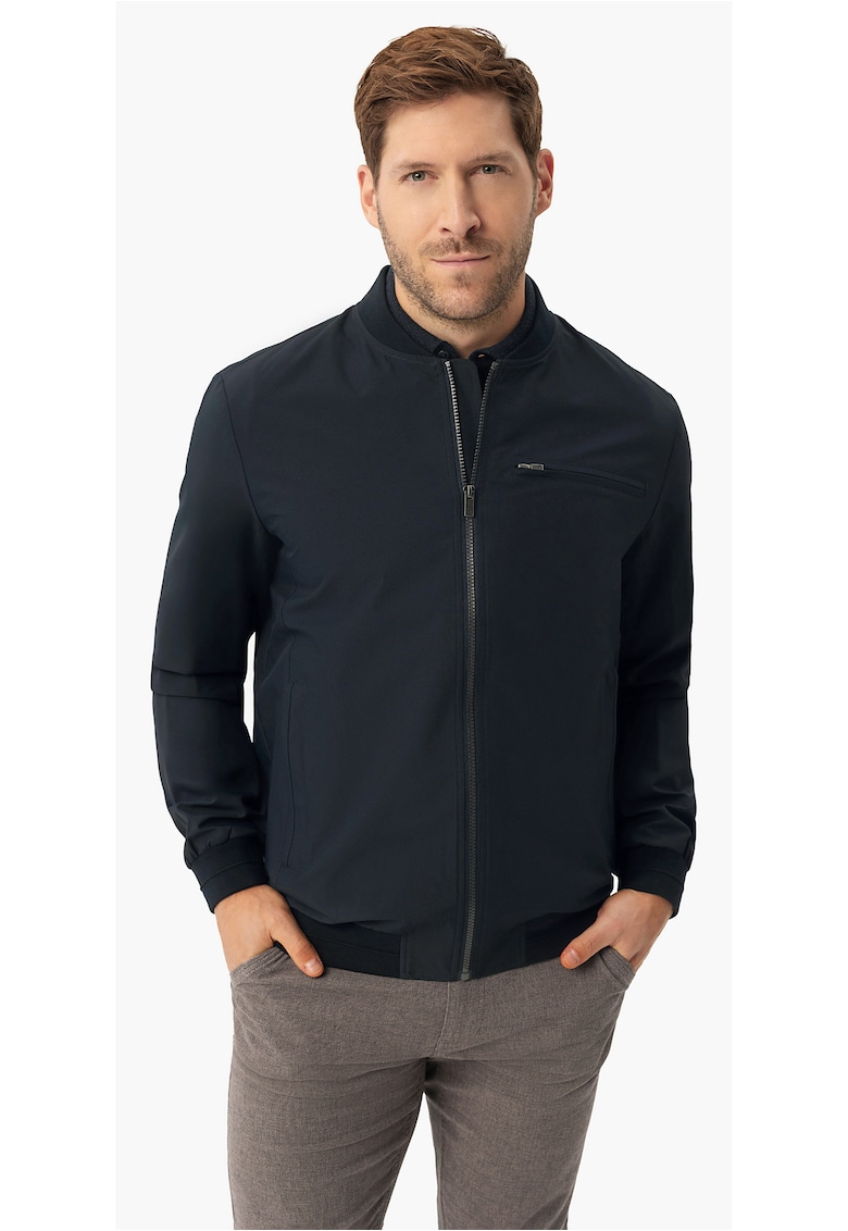 Jacheta bomber barbati cu buzunar pe piept - J-Bazil - bleumarin - Albastru marin/Bleumarin