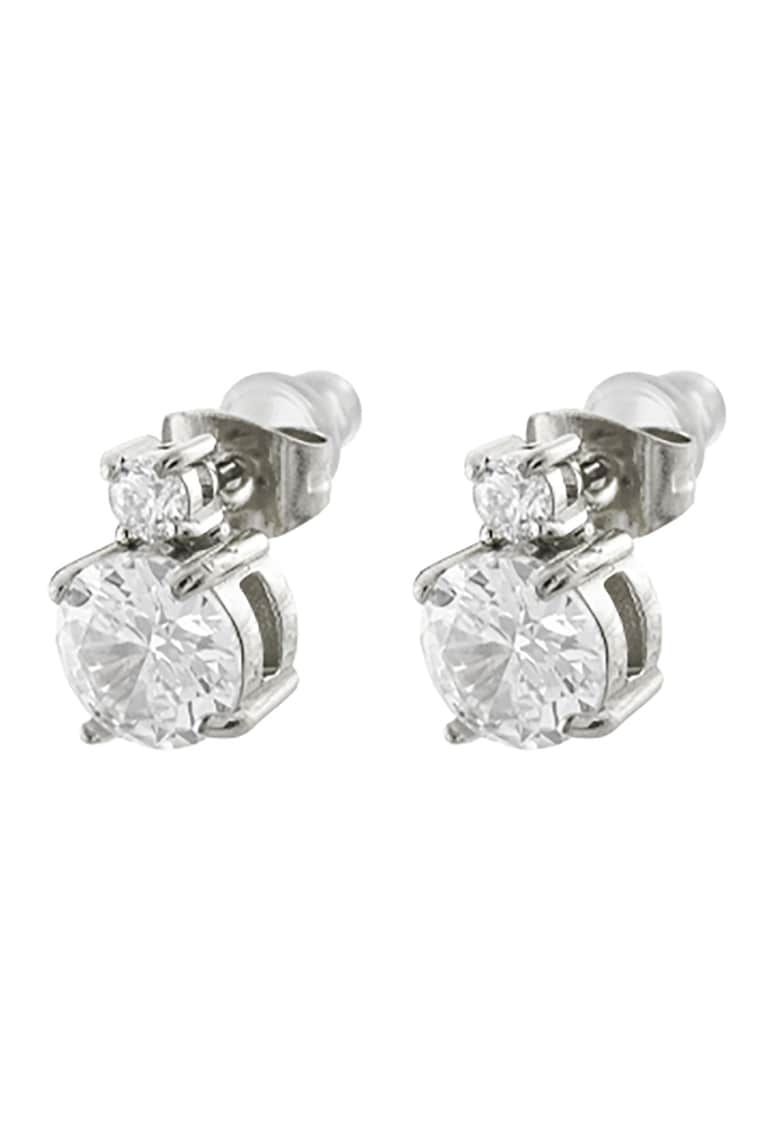 Cercei cu zirconia - Argintiu