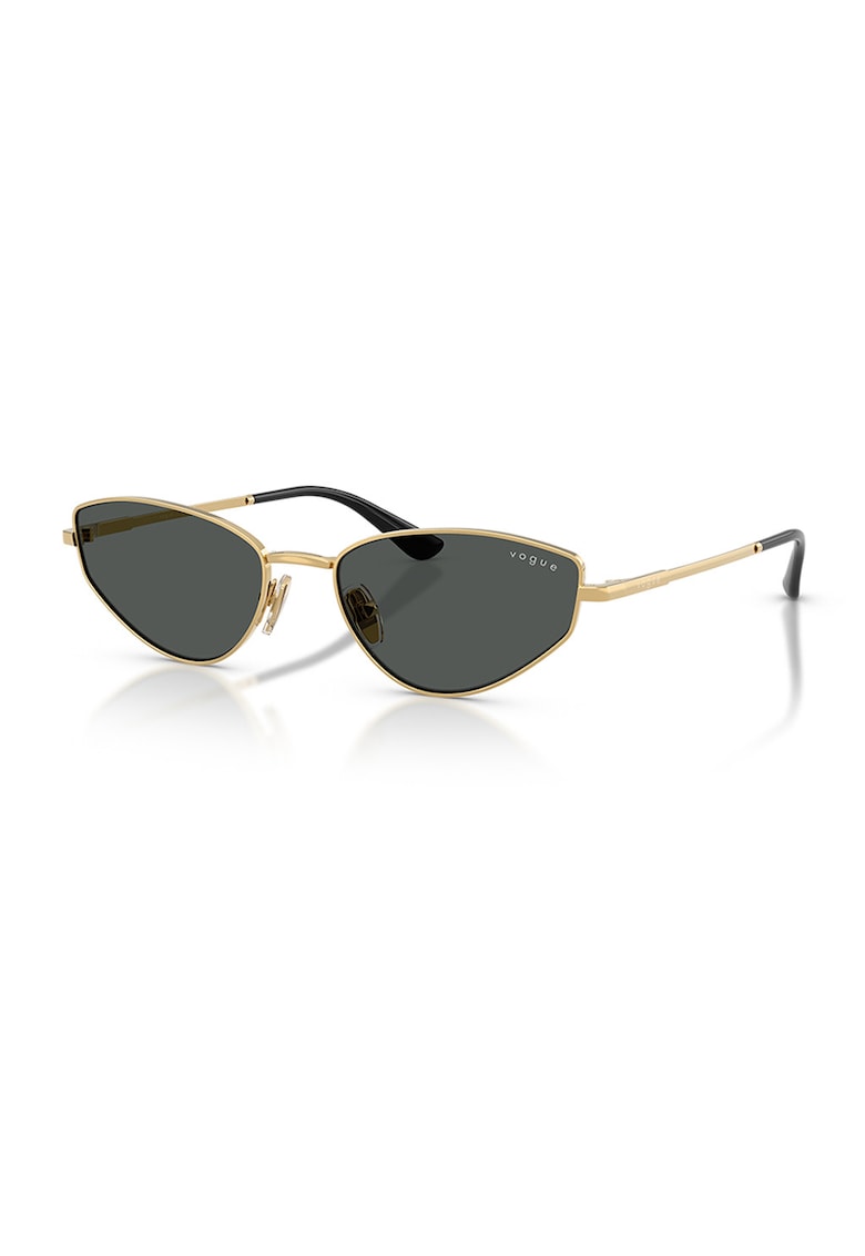 Ochelari de soare cat-eye cu rama metalica - Auriu