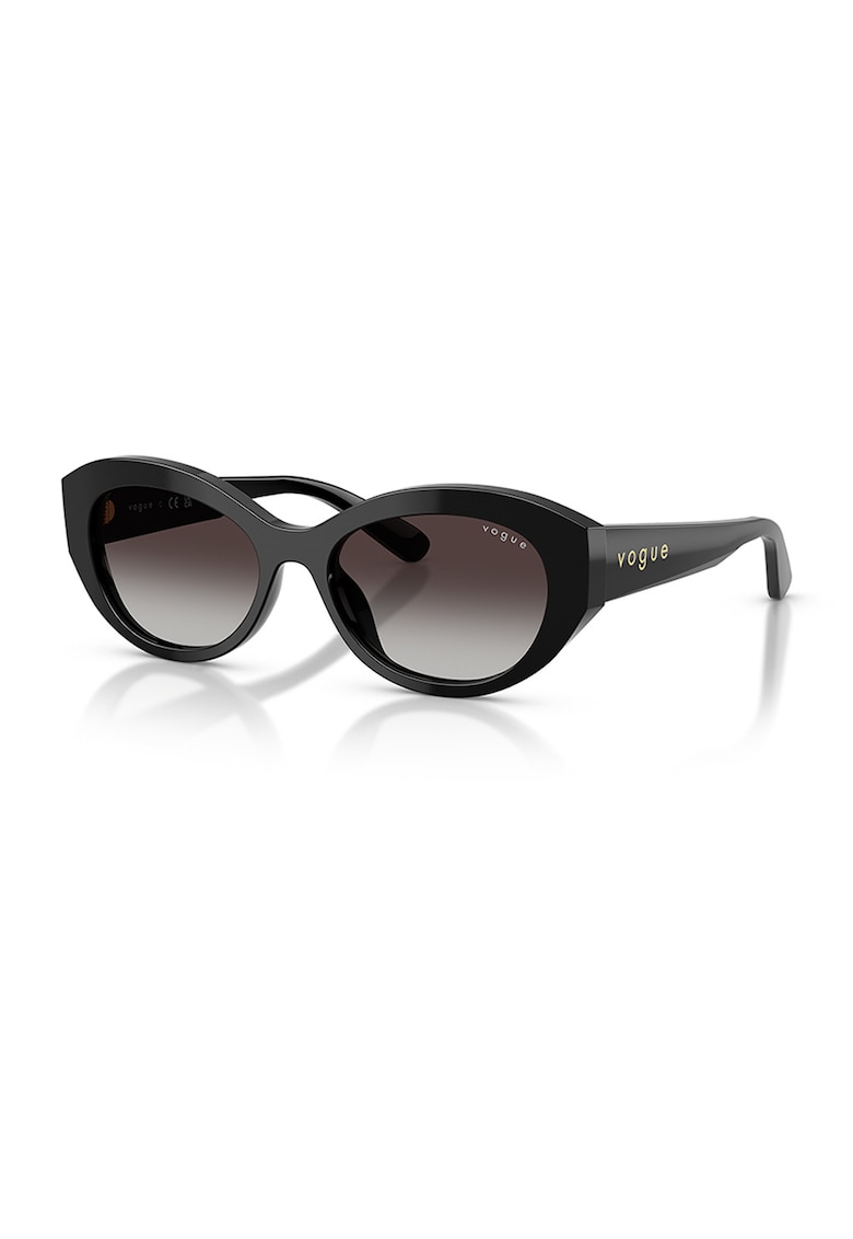 Ochelari de soare cat-eye cu model tortoise - Negru