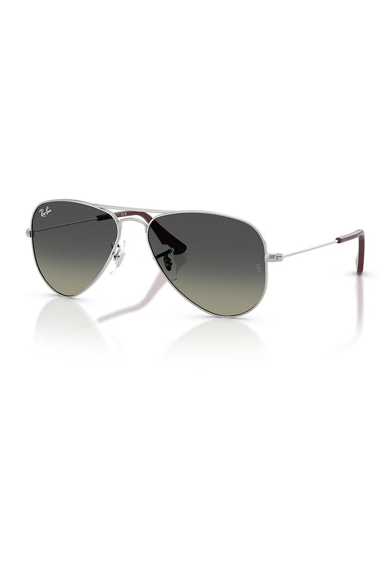 Ochelari de soare aviator cu lentile polarizate si rama metalica - Argintiu
