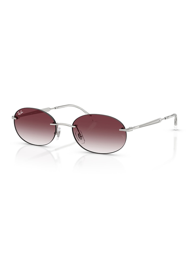 Ochelari de soare rotunzi unisex cu rama metalica - Argintiu inchis