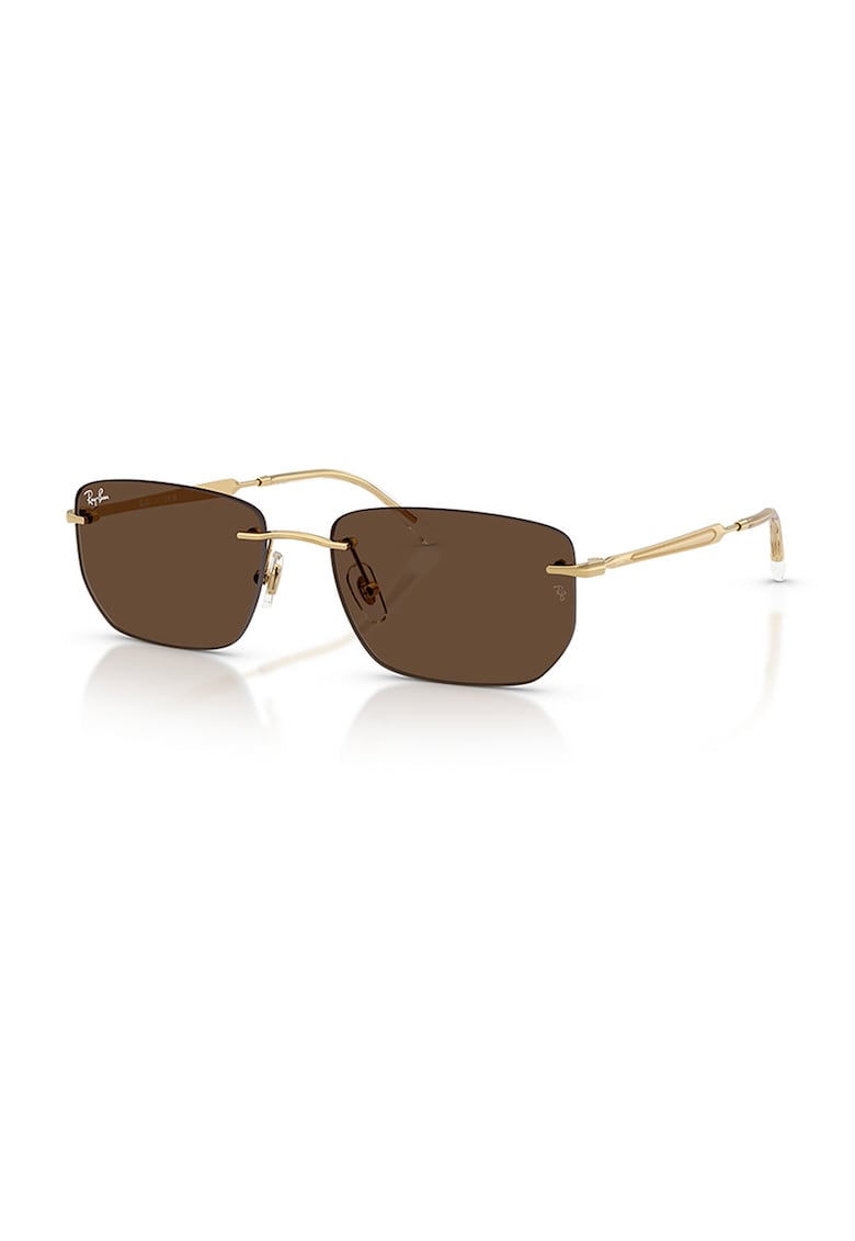 Ochelari de soare dreptunghiulari unisex - Auriu