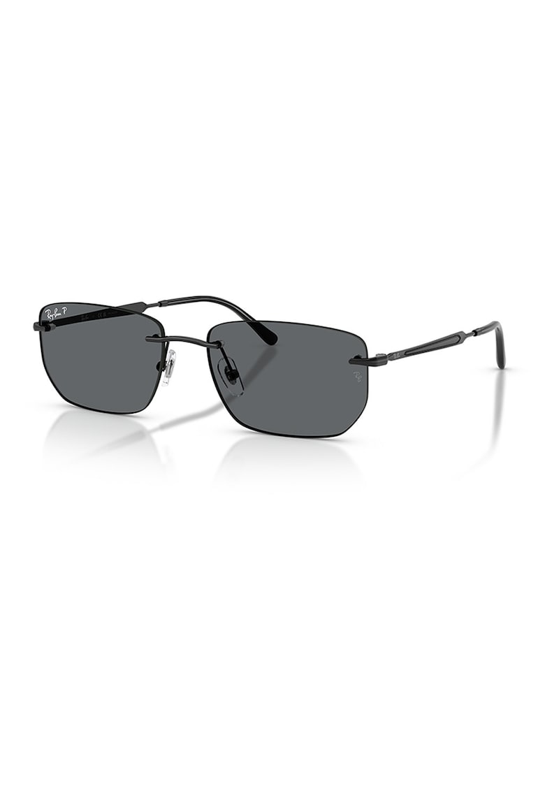 Ochelari de soare dreptunghiulari unisex - Negru
