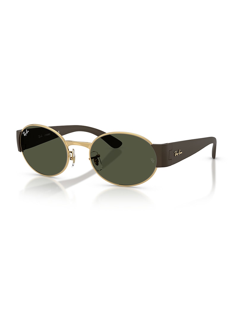 Ochelari de soare ovali unisex - Auriu/Negru stins
