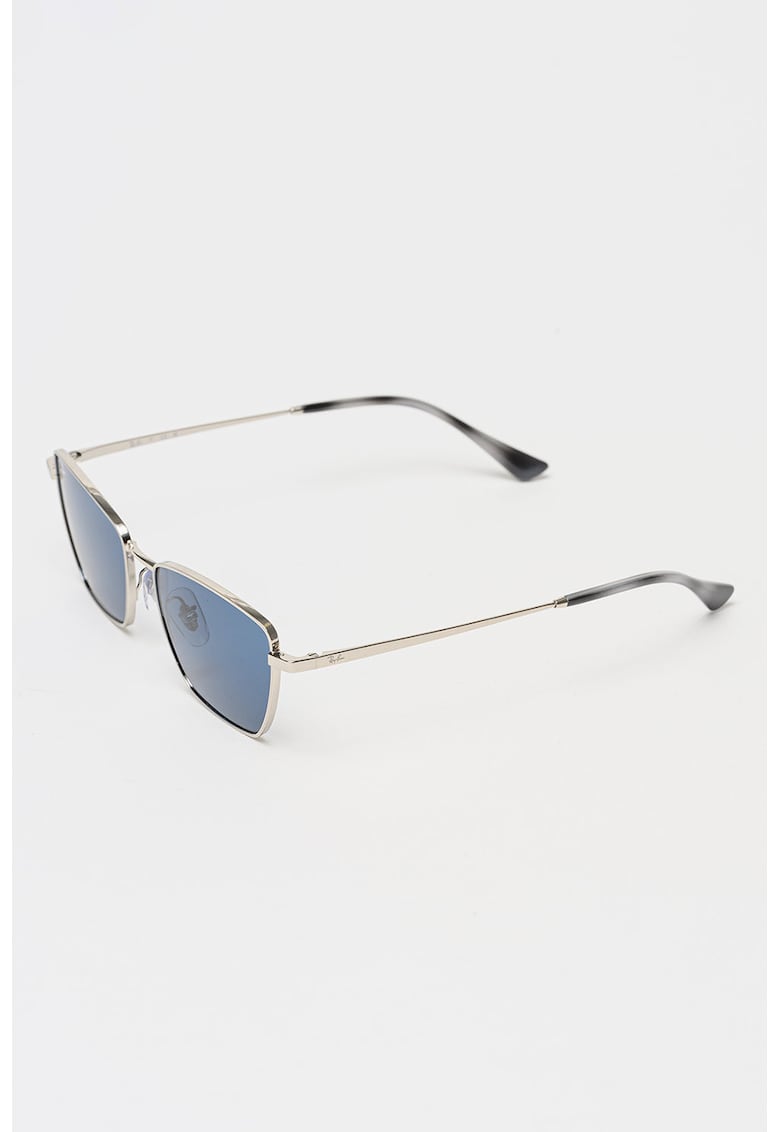 Ochelari de soare butterfly unisex polarizati cu rama metalica - Argintiu
