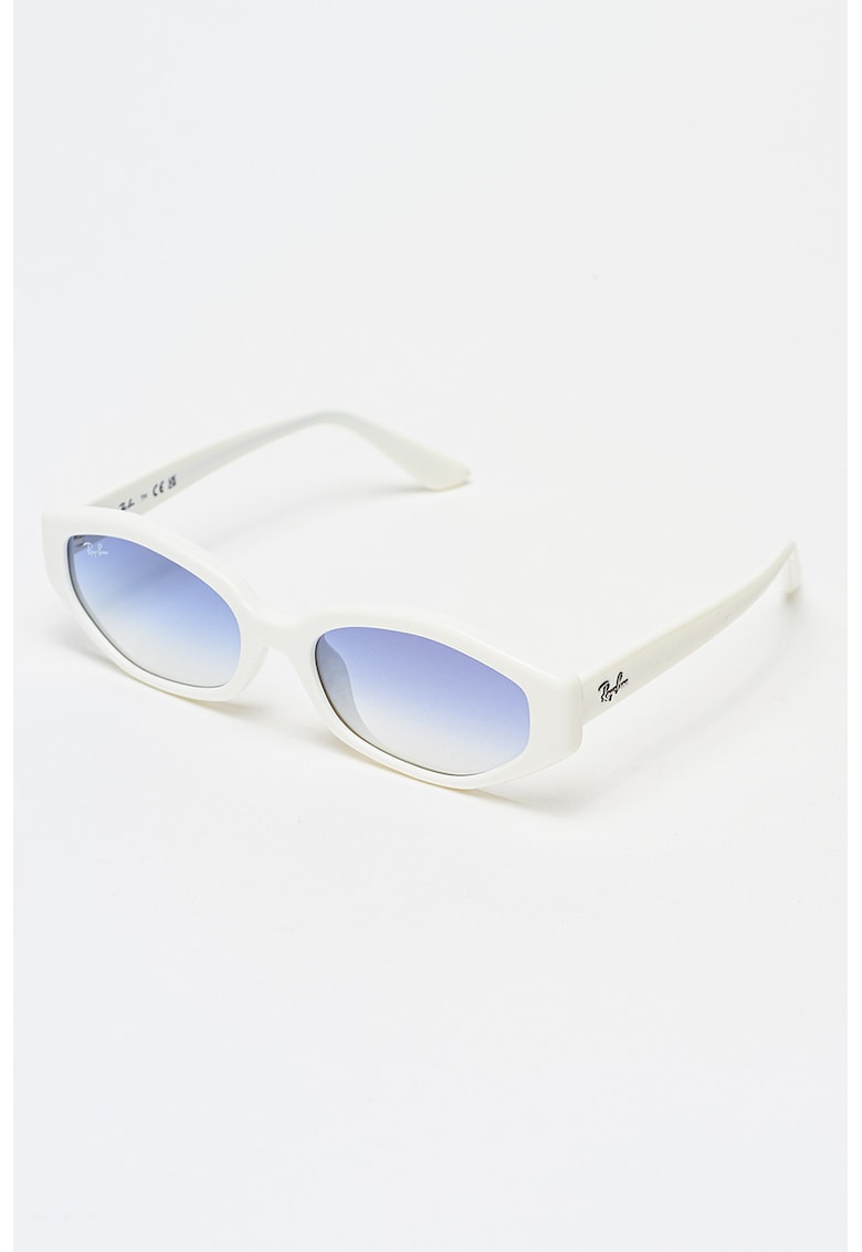 Ochelari de soare unisex cu logo - Alb