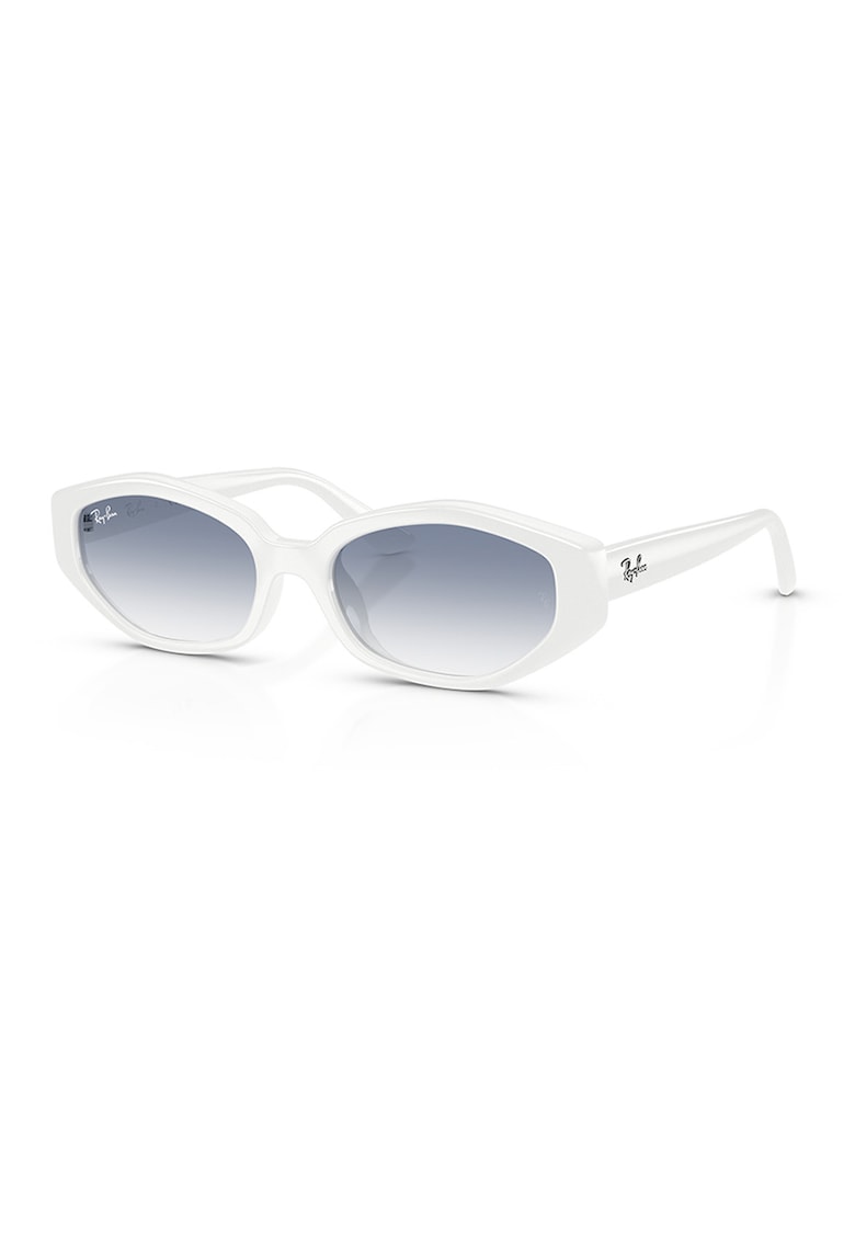 Ochelari de soare unisex cu logo - Alb