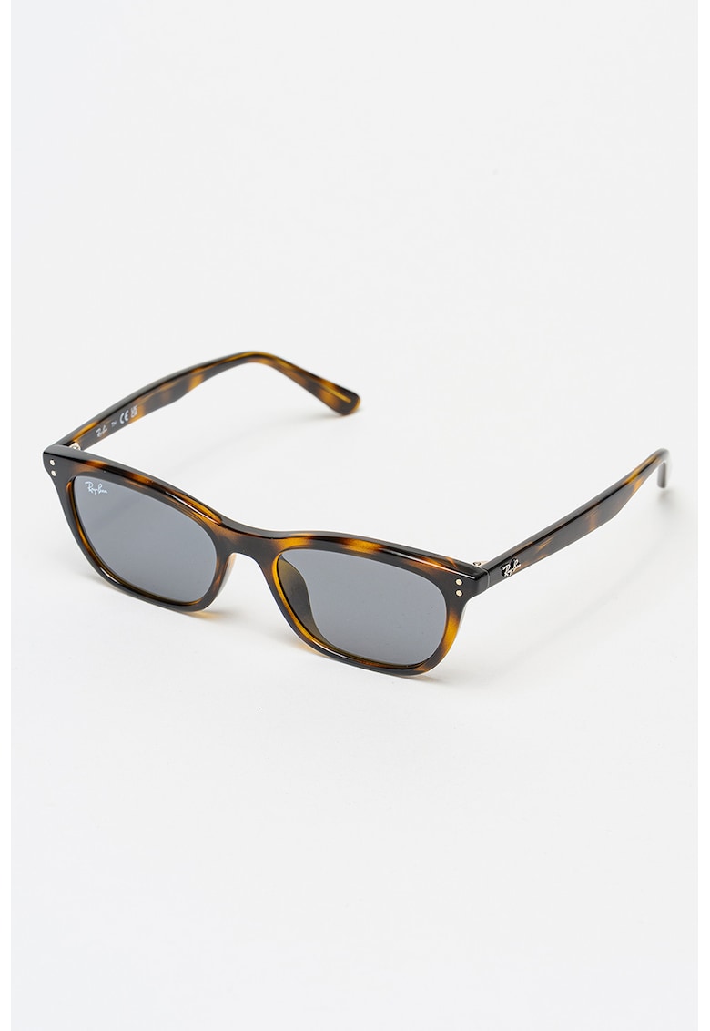 Ochelari de soare rotunzi unisex cu rama metalica - Negru/Maro