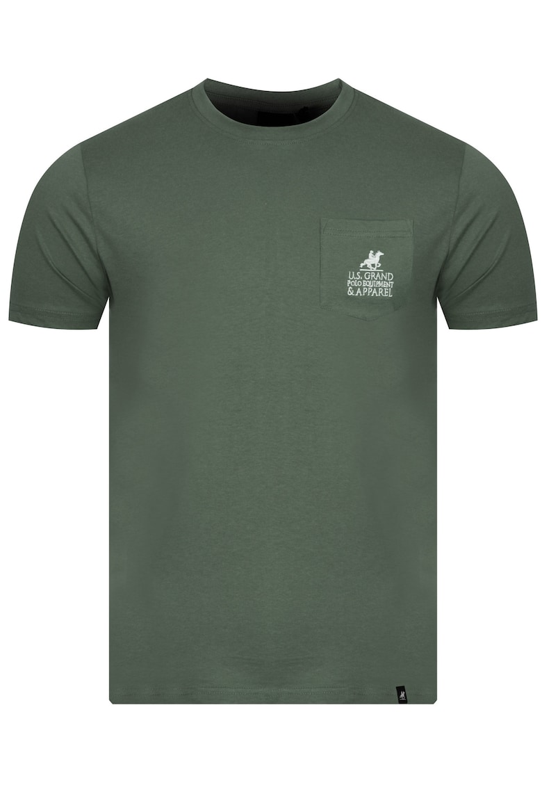 Tricou din bumbac cu buzunar pe piept