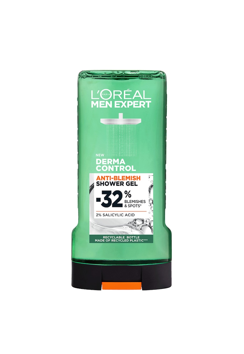 Gel de dus anti-imperfectiuni L'Oréal Paris Men Expert Derma Control pentru barbati - corp - par - fata si barba - reduce imperfectiunile de pe corp - 300 ml