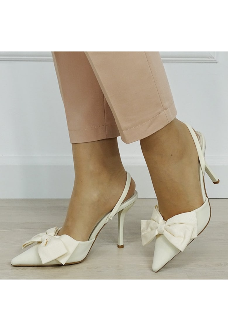 Pantofi bej cu fundita 3270 01 19543 - Bej