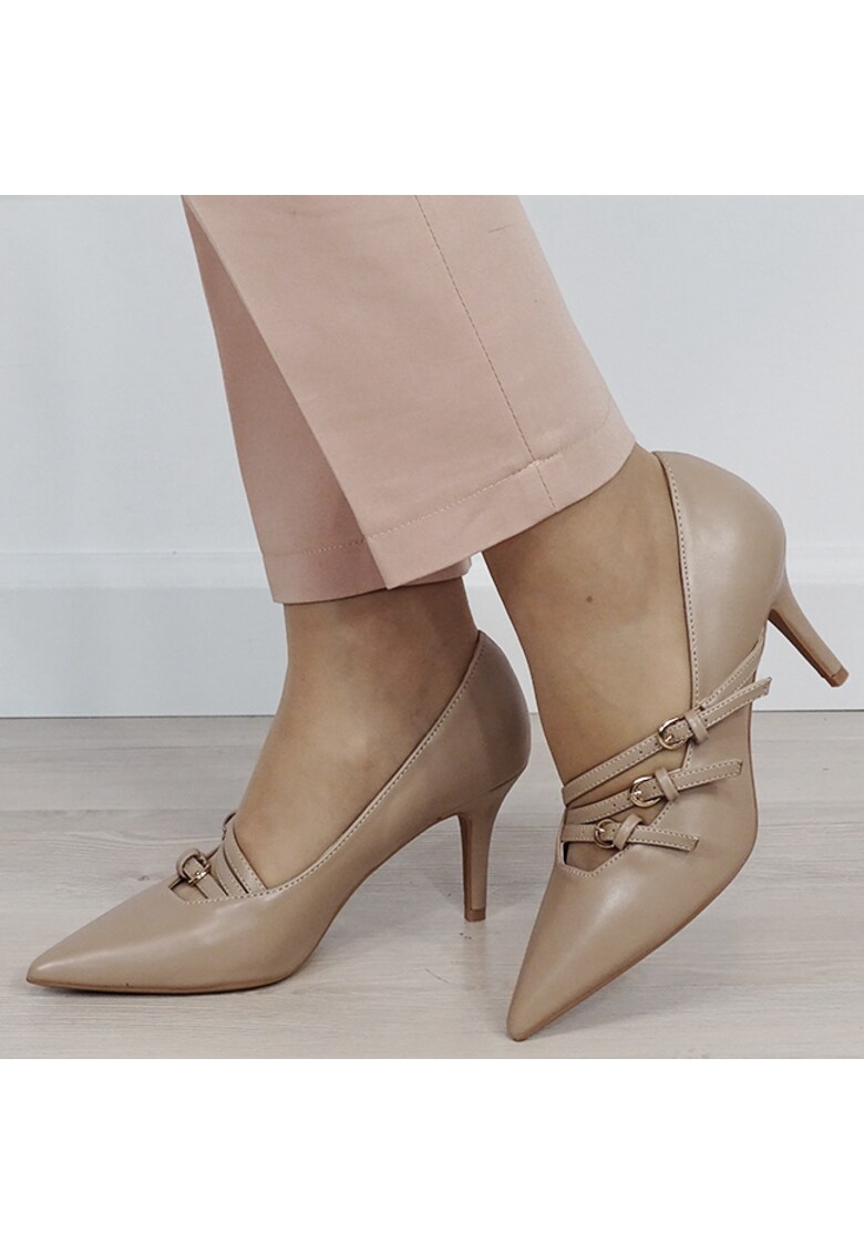 Pantofi eleganti kaki deschis 5509 01 19598 - Kaki