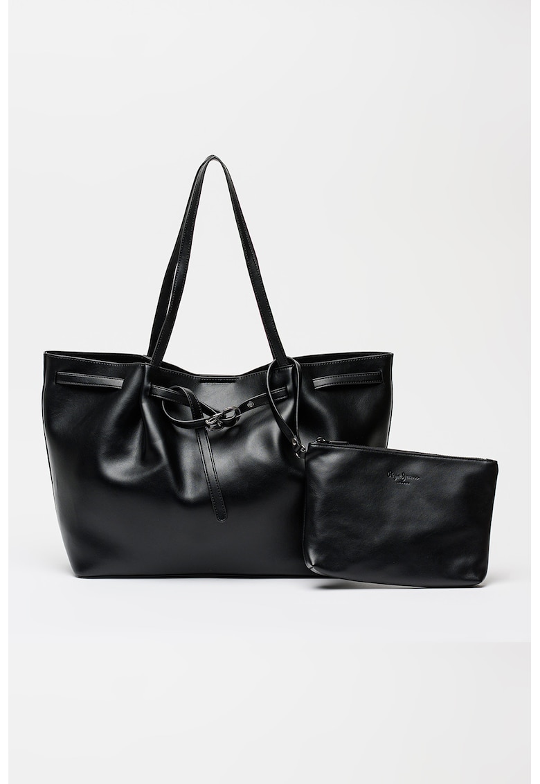 Geanta shopper cu etui interior detasabil Tessa - Negru