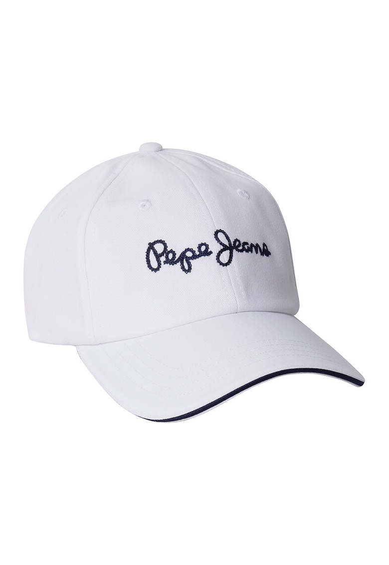 Sapca baseball din bumbac cu broderie logo - Alb