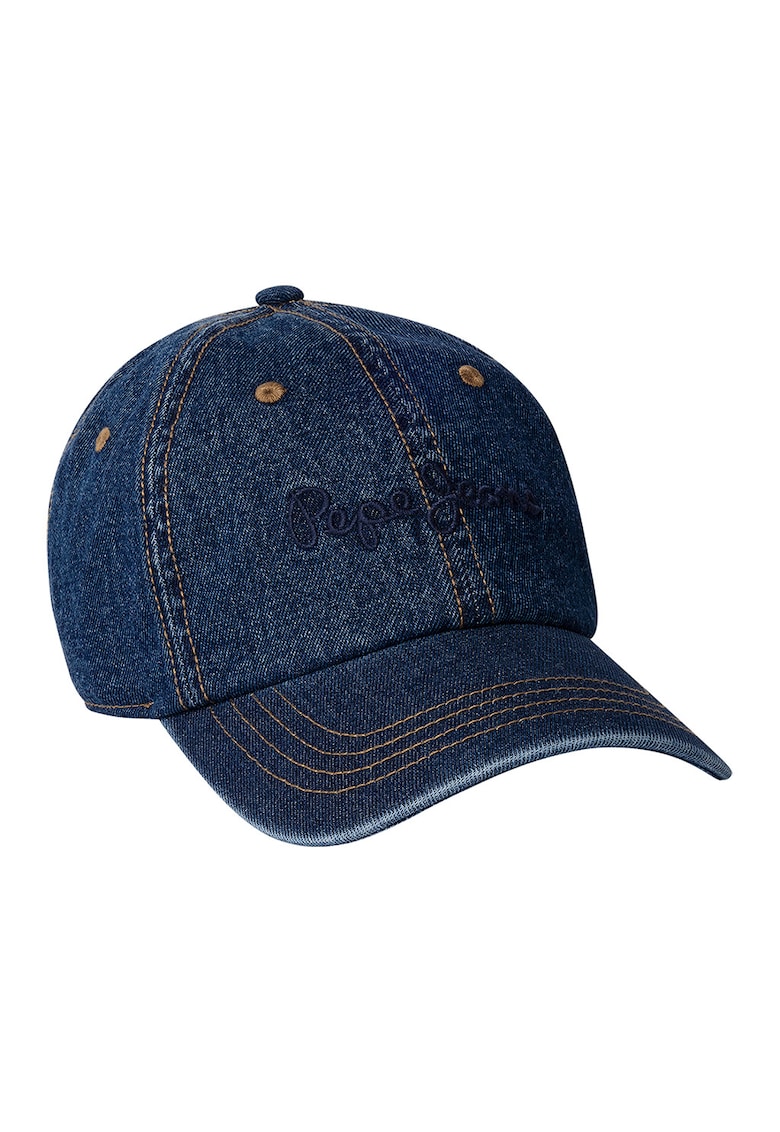 Sapca baseball din denim cu broderie logo - Bleumarin