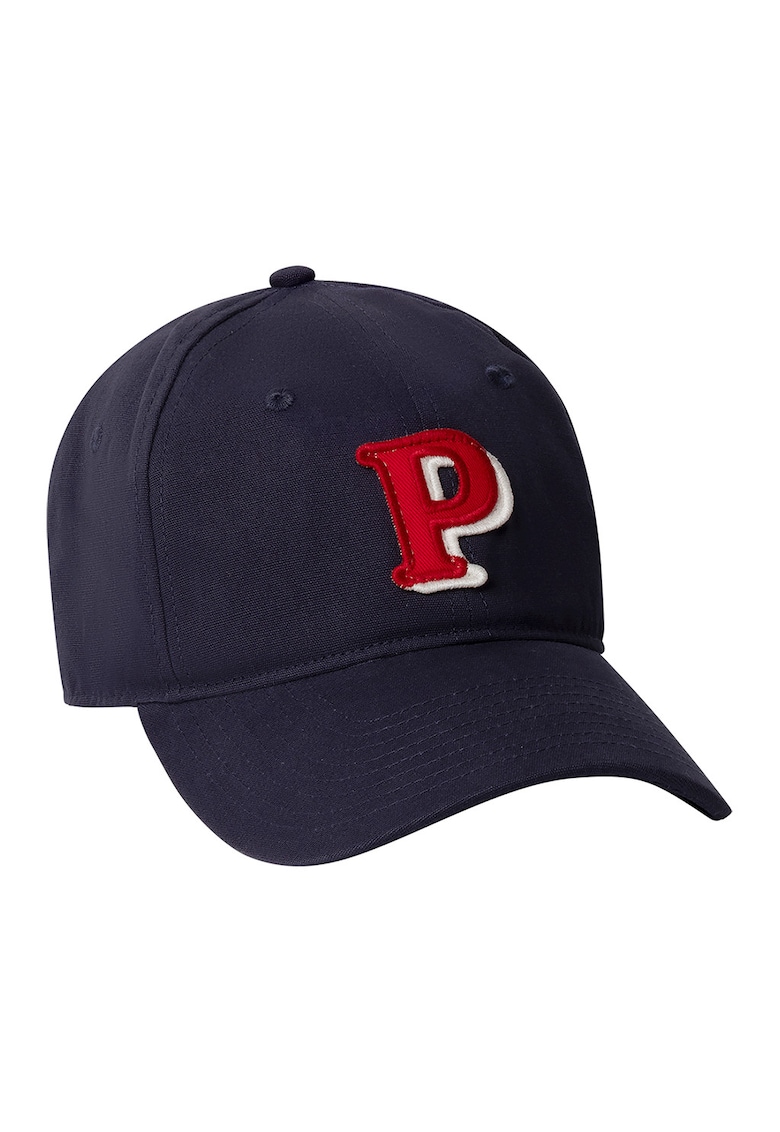 Bareta ajustabila cu detalii brodate - Rosu/Bleumarin