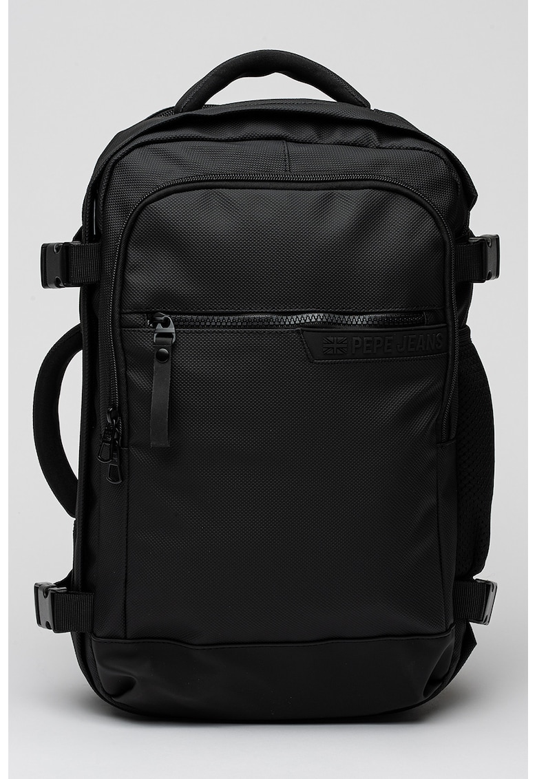 Rucsac cu doua compartimente si buzunare multiple - Negru