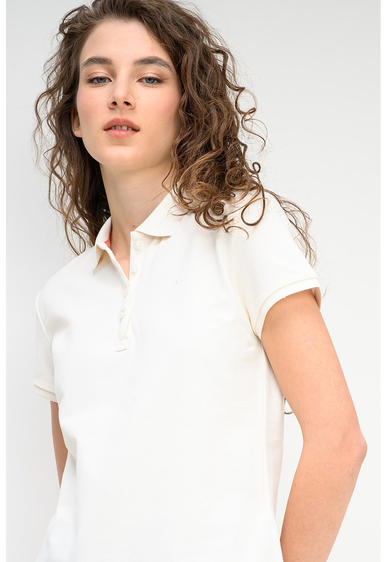 Tricou polo Tara - Ecru