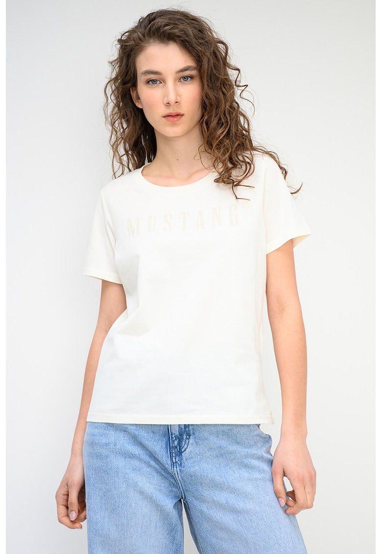 Tricou cu imprimeu logo Alma - Bej sampanie