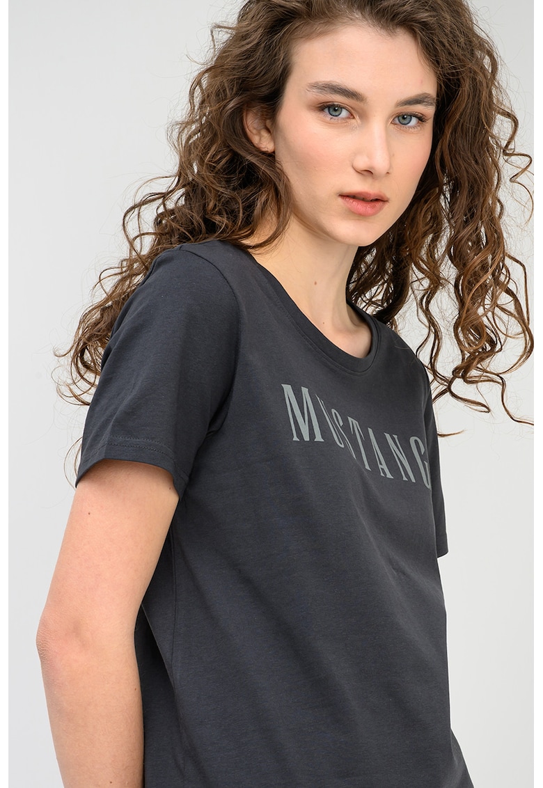 Tricou cu imprimeu logo Alma - Gri maur