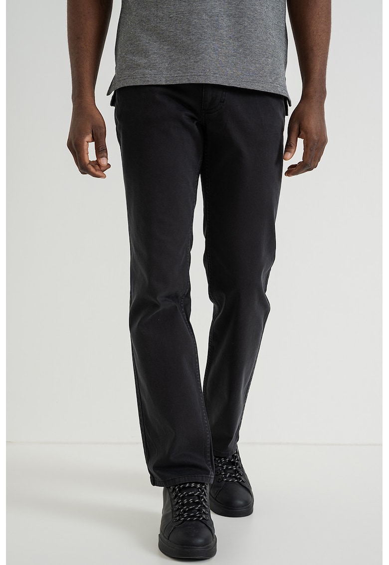 Pantaloni drepti Tramper - Negru stins