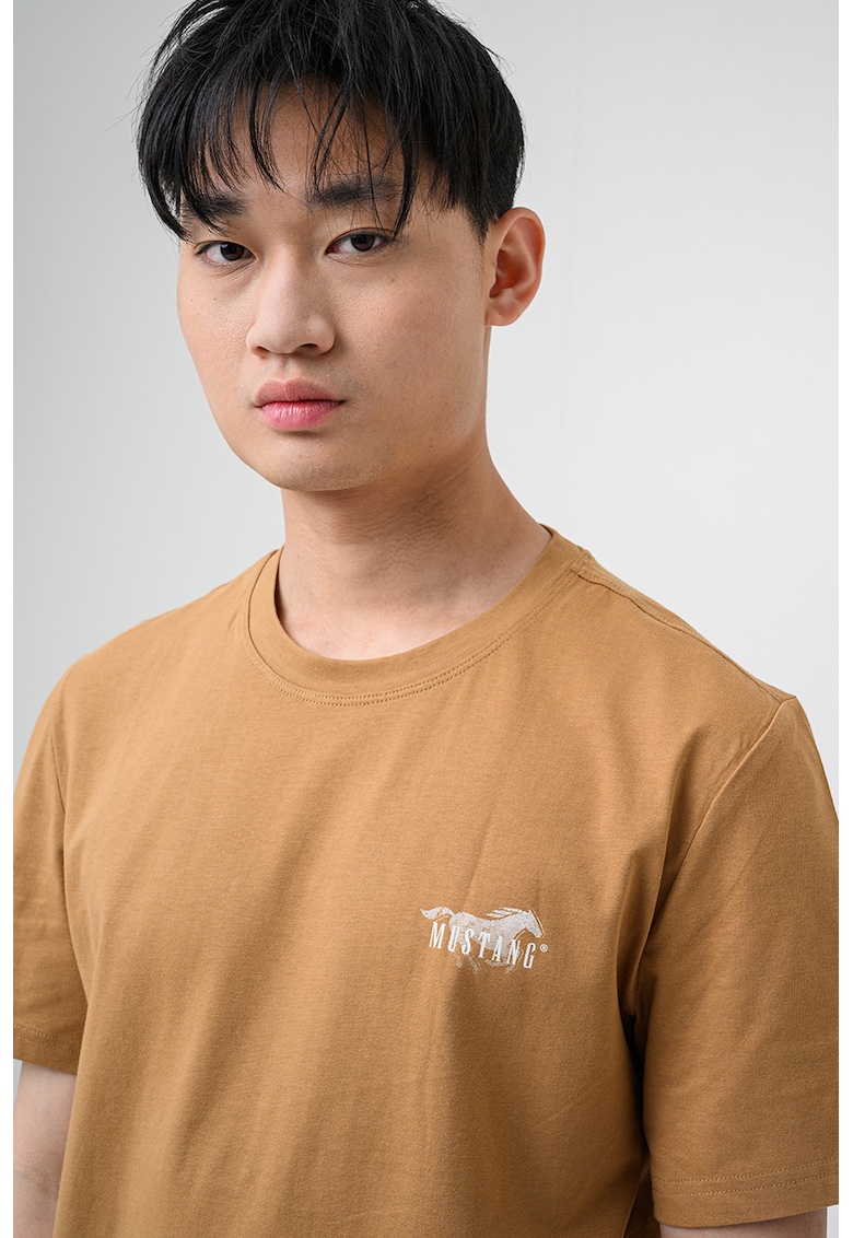 Tricou cu logo Austin - Maro taupe deschis
