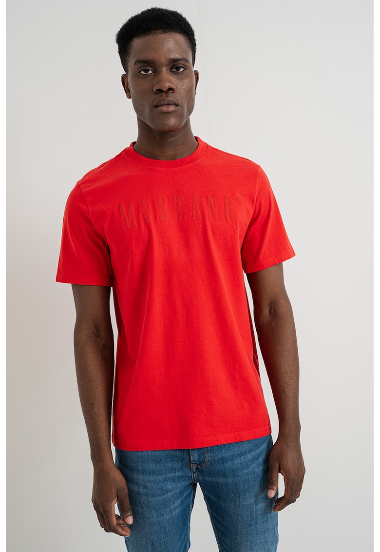 Tricou din bumbac cu imprimeu logo Austin - Rosu