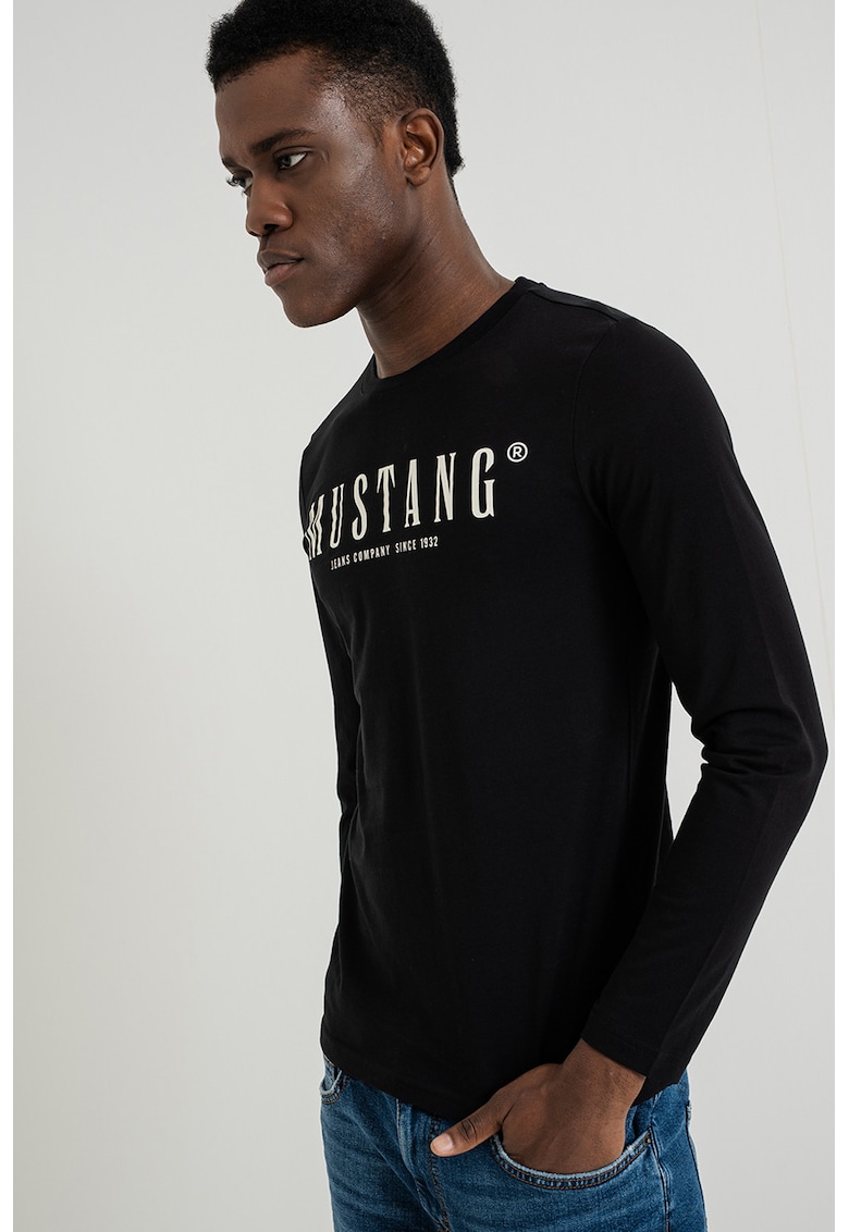 Bluza cu imprimeu logo Asheville - Alb/Negru