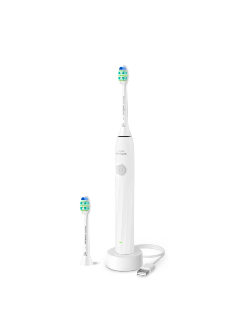 Periuta de dinti electrica HX4022/01 Seria 2100 - 1 mod - 2 intensitati - timer 2 minute - 2 x capete de periere InterCare - alb